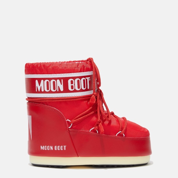 Moon Boots Icon Low Red Nylon Boots - Picture 1 of 9
